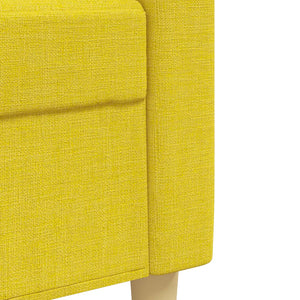 4-tlg. Sofagarnitur mit Hocker Hellgelb