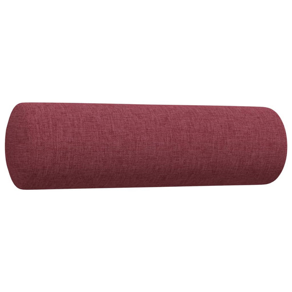 4-tlg. Sofagarnitur Weinrot mit Hocker