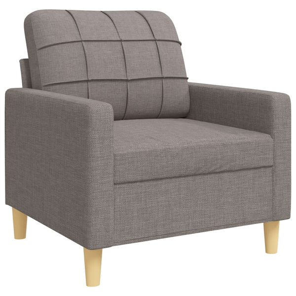 4-teilige Sofagarnitur Taupe mit Hocker
