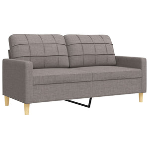 4-teilige Sofagarnitur Taupe mit Hocker