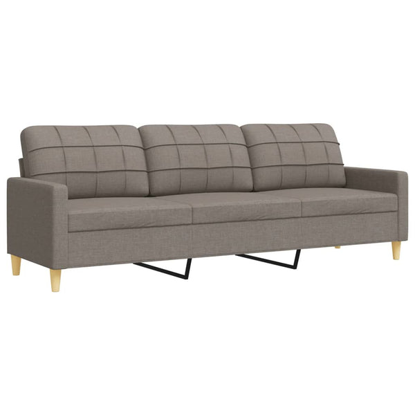 4-teilige Sofagarnitur Taupe mit Hocker