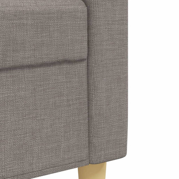 4-teilige Sofagarnitur Taupe mit Hocker