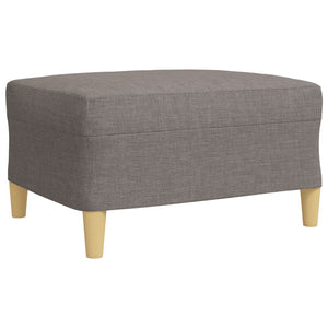 3-teilige Sofagarnitur mit Hocker, Taupe