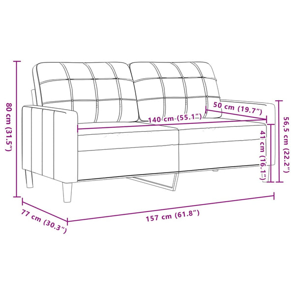 3-teilige Sofagarnitur mit Hocker, Taupe