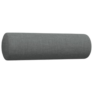 vidaXL 2-Piece Sofa Set with Throw Pillows Dark Grey Fabric