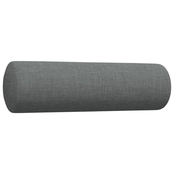 vidaXL 2-Piece Sofa Set with Throw Pillows Dark Grey Fabric