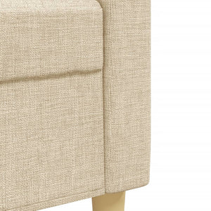 2-teilige Sofagarnitur Creme Stoff