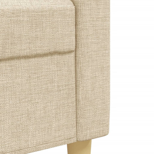 2-teilige Sofagarnitur Creme Stoff