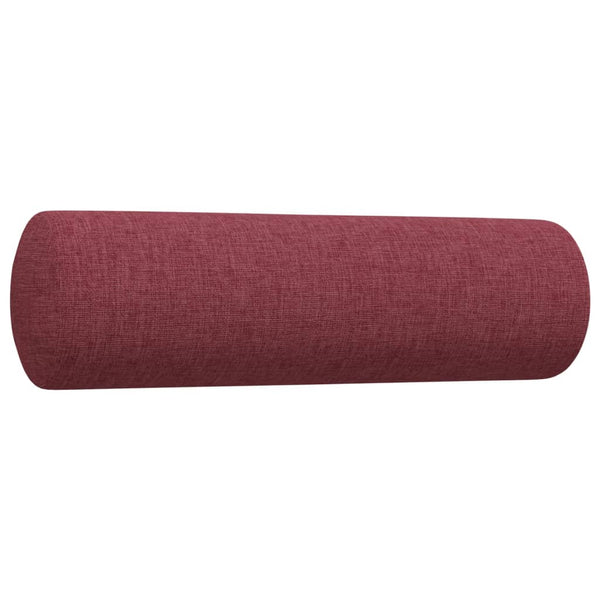 vidaXL Ensemble de canapés 2 pièces avec coussins décoratifs Tissu Rouge bordeaux