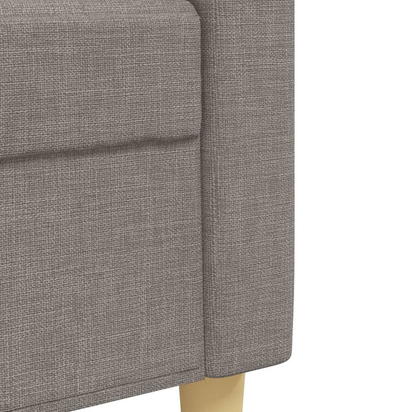 2-teilige Sofagarnitur Taupe mit Kissen