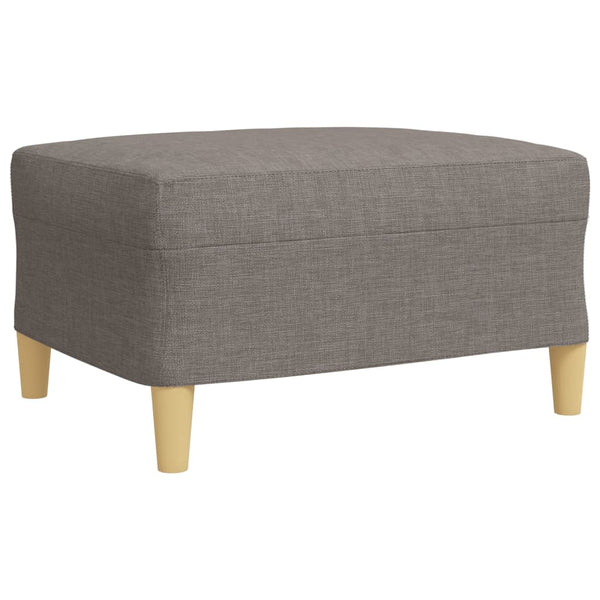 3-tlg. Sofagarnitur Taupe mit Hocker