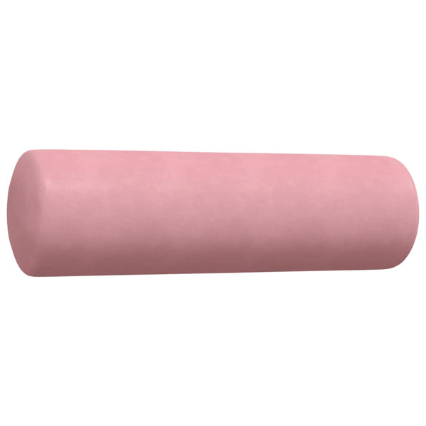 3-tlg. Sofagarnitur Rosa Samt mit Kissen
