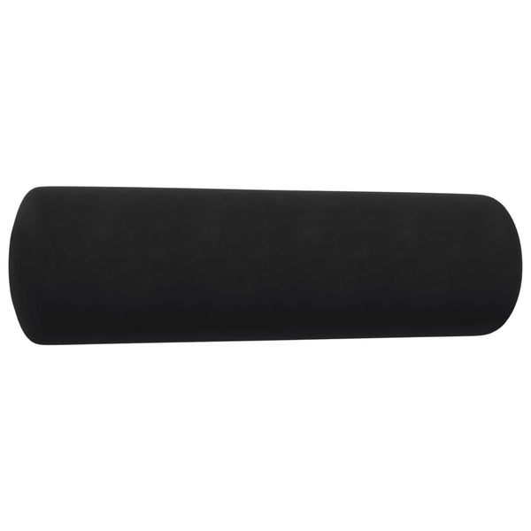 Schwarze Samt Sofagarnitur 3-teilig mit Kissen