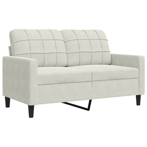 3-teilige Sofagarnitur Creme Samt