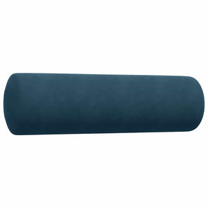 3-tlg. Samt Sofagarnitur Blau mit Kissen