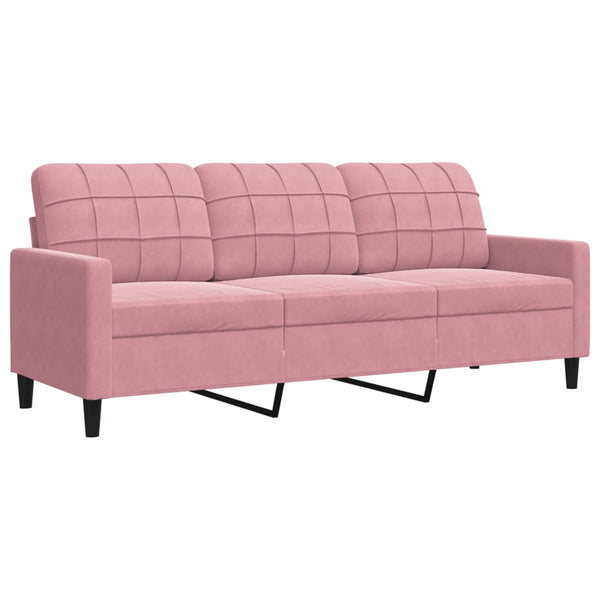 4-teilige Sofagarnitur Rosa Samt