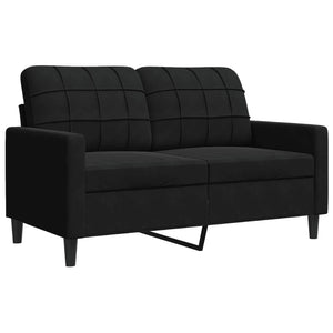 Schwarze Samt Sofagarnitur 4-teilig mit Kissen