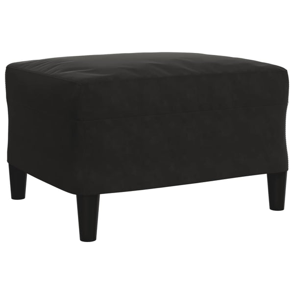 Schwarze Samt Sofagarnitur 4-teilig mit Kissen