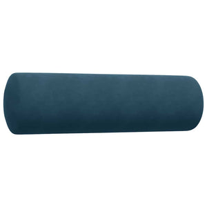 4-tlg. Samt Sofagarnitur Blau mit Kissen