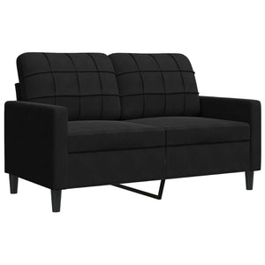 Schwarze Samt Sofagarnitur 2-teilig