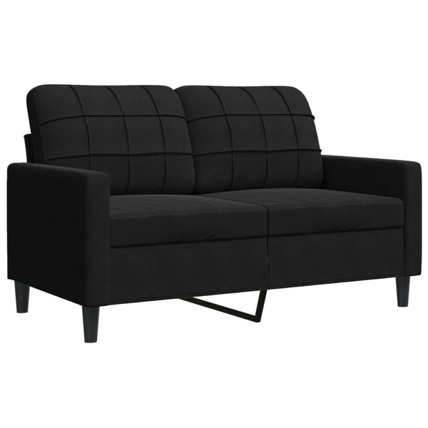 Schwarze Samt Sofagarnitur 2-teilig