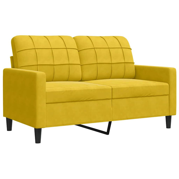 2-tlg. Sofa Set Gelb Samt