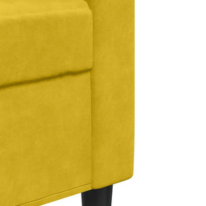 2-tlg. Sofa Set Gelb Samt