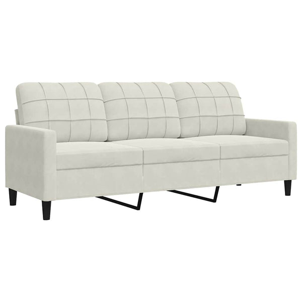 2-tlg. Sofa-Set Creme Samt