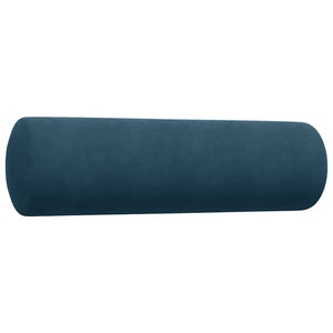 2-tlg. Samt Sofagarnitur Blau mit Kissen