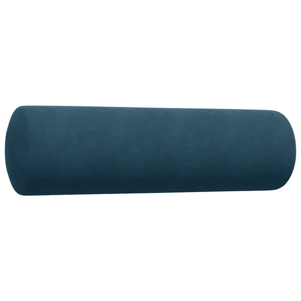 2-tlg. Samt Sofagarnitur Blau mit Kissen