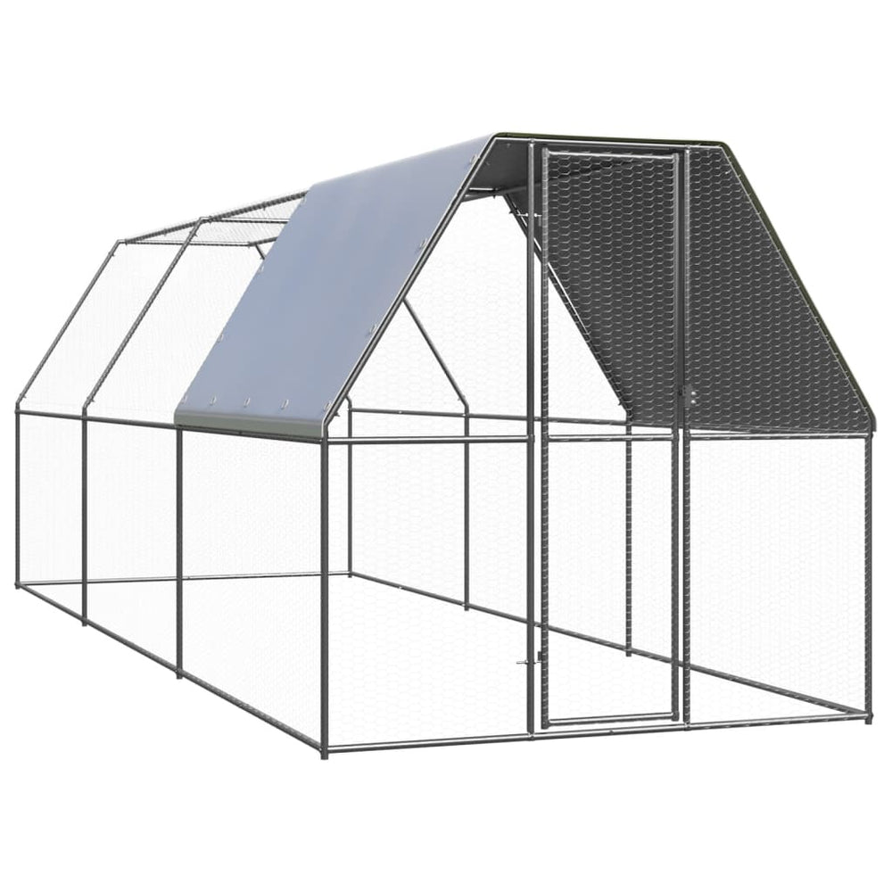 Verzinkter Hühnerkäfig 2x6x2 m