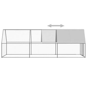 Verzinkter Hühnerkäfig 2x6x2 m