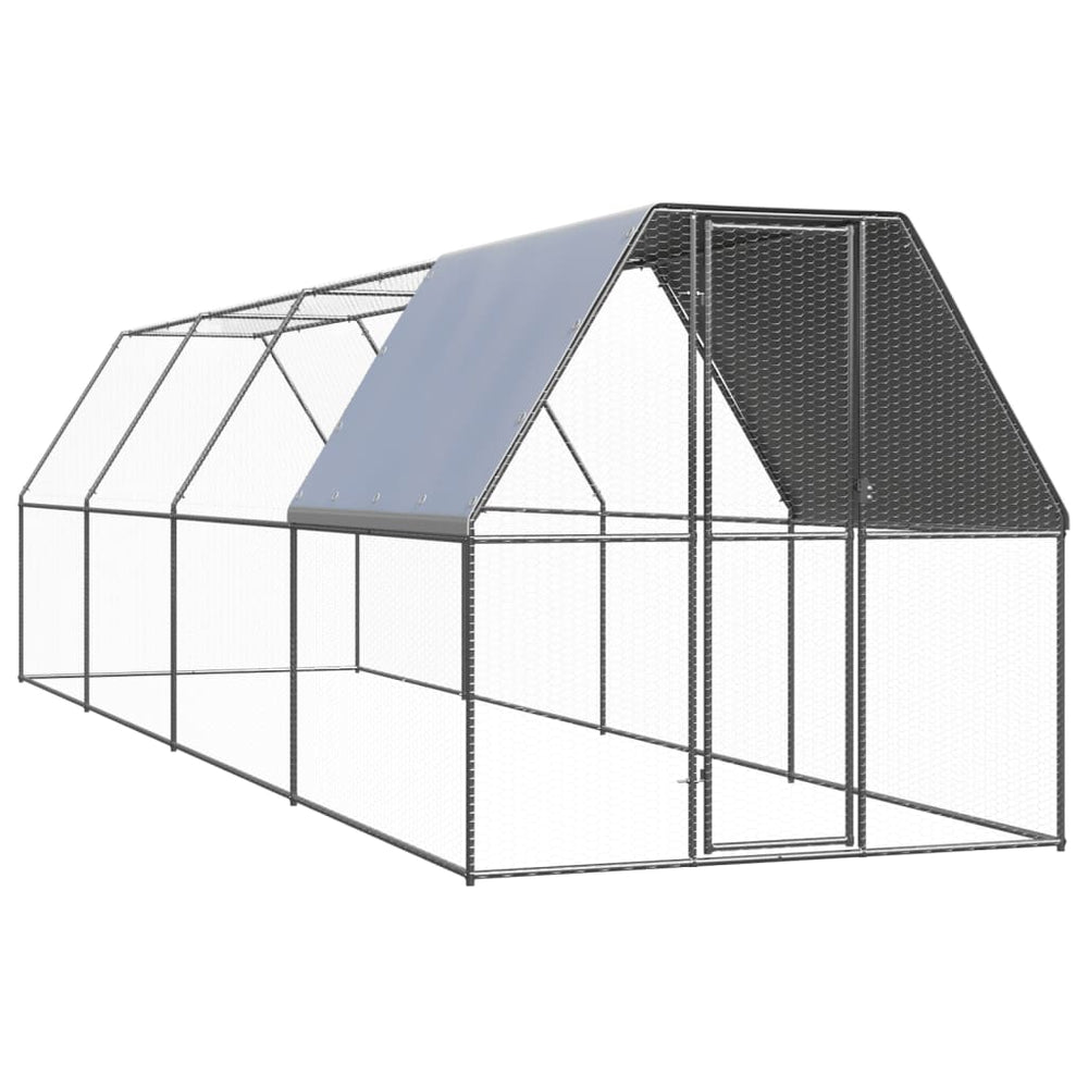 Hühnerkäfig Verzinkt 2x8x2 m