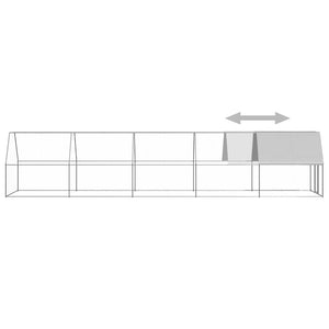 Verzinkter Hühnerkäfig 2x10x2 m