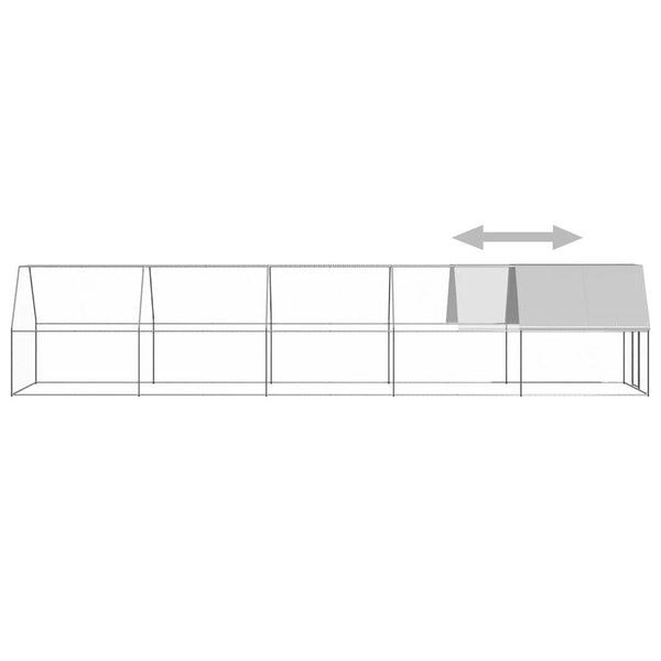Verzinkter Hühnerkäfig 2x10x2 m