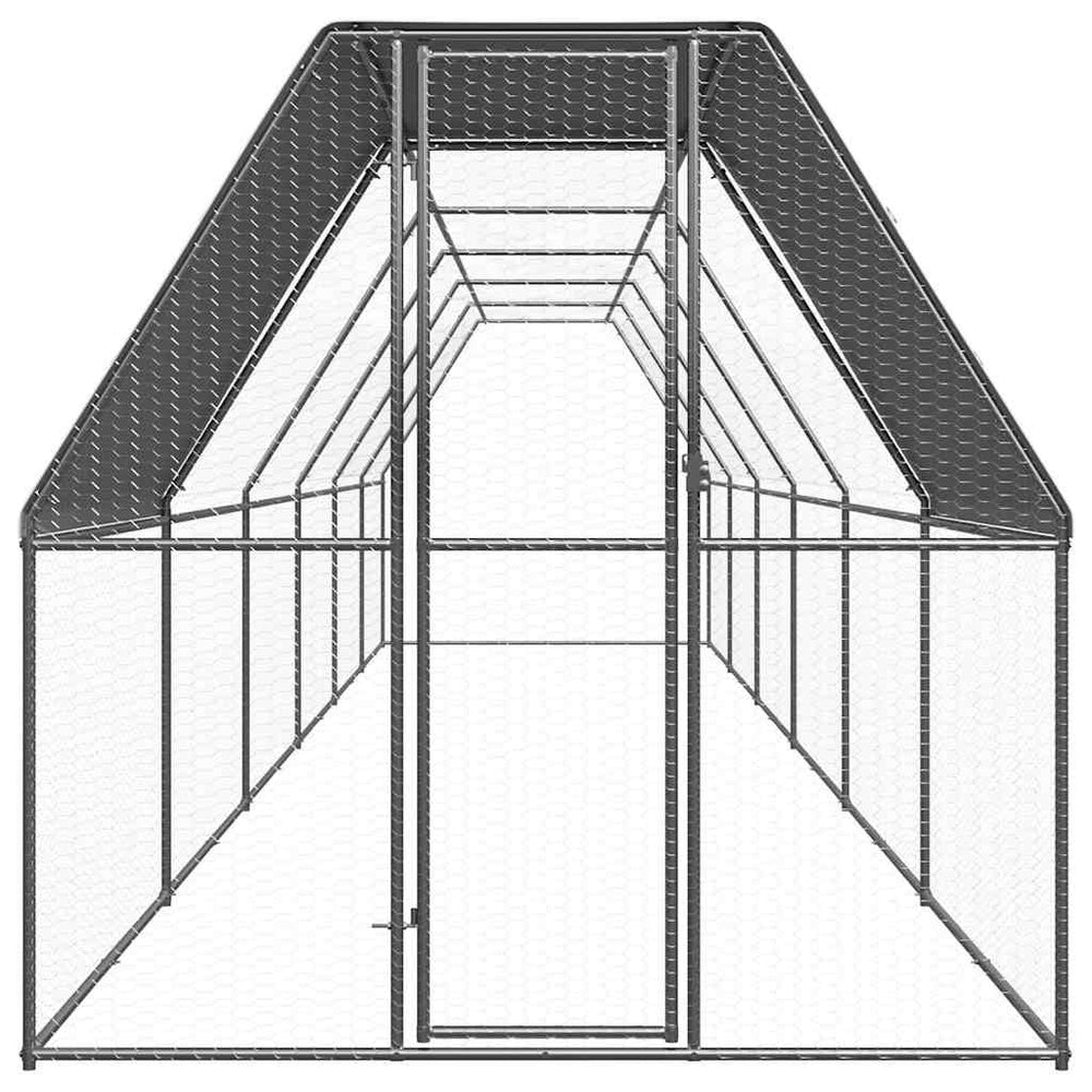 Verzinkter Hühnerkäfig 2x12x2 m