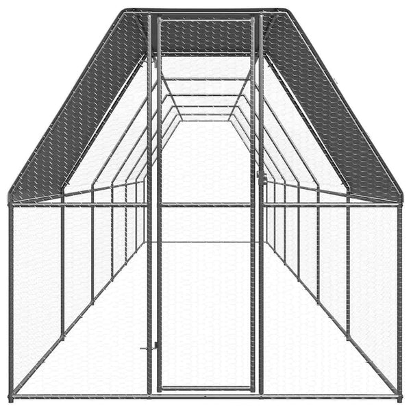 Verzinkter Hühnerkäfig 2x12x2 m
