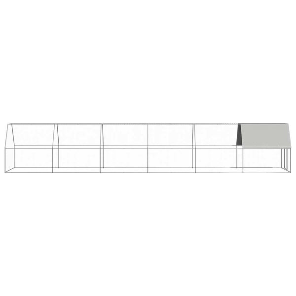 Verzinkter Hühnerkäfig 2x12x2 m