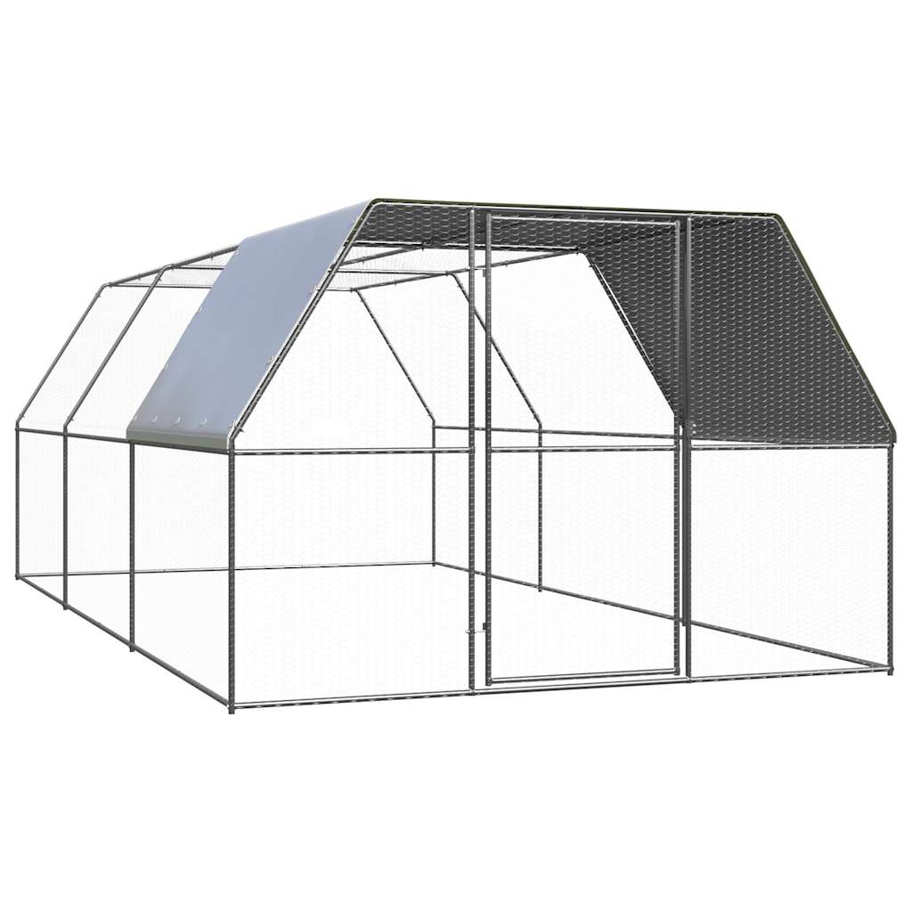 vidaXL Poulailler 3x6x2 m Acier galvanisé