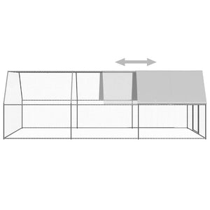 vidaXL Poulailler 3x6x2 m Acier galvanisé