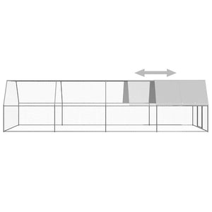 Verzinkter Hühnerkäfig 3x8x2 m