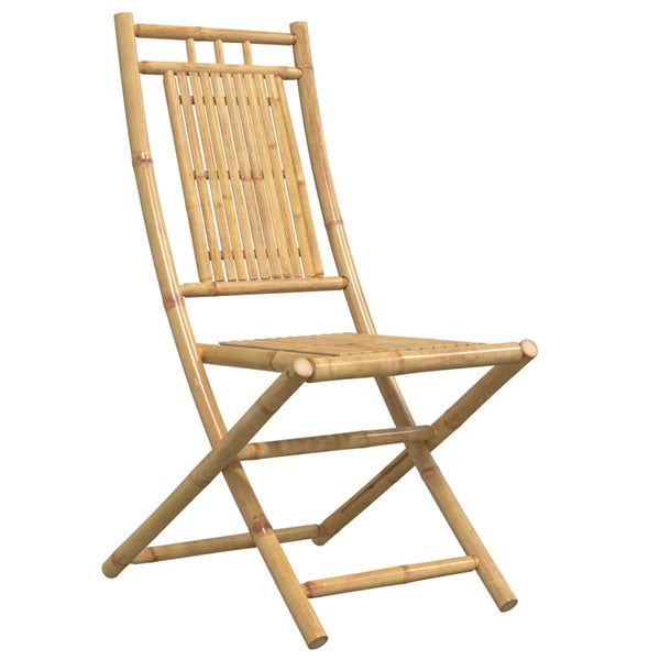 Bambus Gartenstühle 4er Set Klappbar