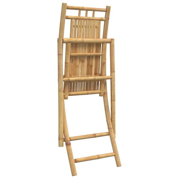 Bambus Gartenstühle 4er Set Klappbar