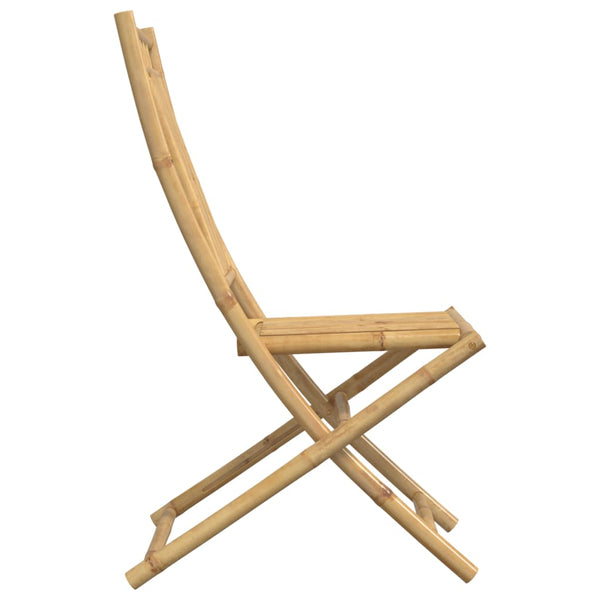 Klappbare Gartenstühle 6er Set Bambus