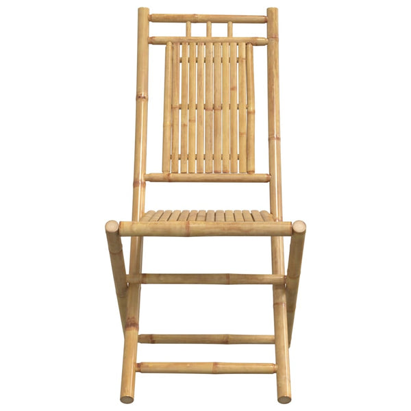 Bambus Gartenstühle, 8er Set, Klappbar