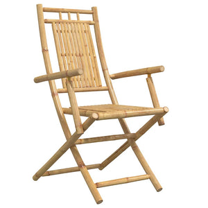 Klappbare Gartenstühle 4er Set Bambus
