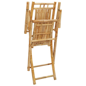 Klappbare Gartenstühle 4er Set Bambus