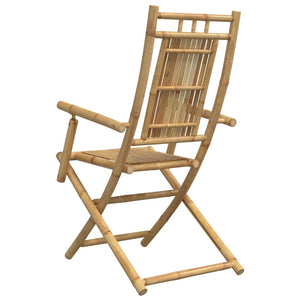 Klappbare Gartenstühle 6er Set Bambus