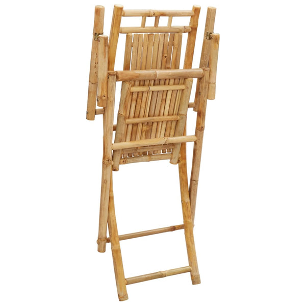 Klappbare Gartenstühle 6er Set Bambus