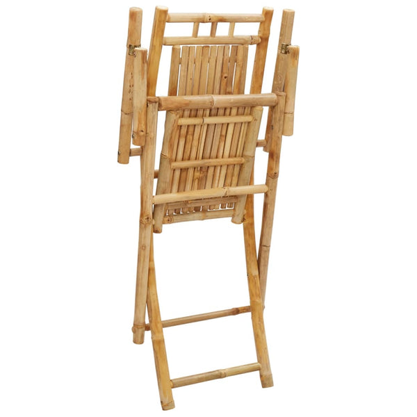 Klappbare Gartenstühle 8er Set Bambus